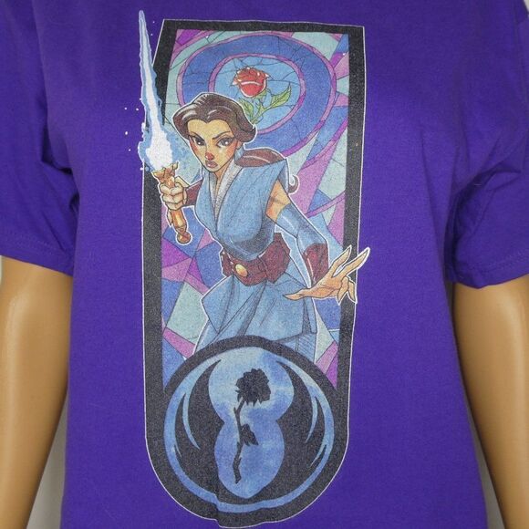 Teefury Disney Belle Star Wars Jedi T Shirt BATB S - Picture 1 of 4